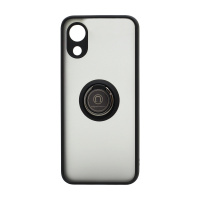 Чехол Shockproof Ring для Samsung Galaxy A03 Core (003) черно-красный