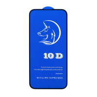 Защитное стекло 6D (T.M) для Apple iPhone 14 Pro Max/6.7 черное тех. пак