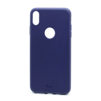 Чехол OU Lovely Fruit для Apple iPhone XS Max силикон в блистере матовый синий