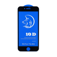 Защитное стекло 6D (T.M) для Apple iPhone 7/8/SE 2020 черное тех. пак