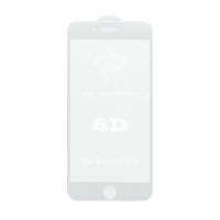 Защитное стекло 6D Premium для Apple iPhone 7 Plus/8 Plus белое тех. пак