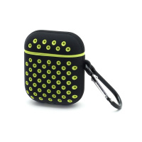 Чехол для наушников AirPods 2 силиконовый Sports черно-желтый