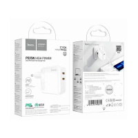 СЗУ с выходом USB Hoco C110A (2Type-C) PD35W белое