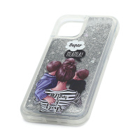 Чехол InstaGlamour силикон для Apple iPhone 12/12 Pro/6.1 жидкий с блестками (028)