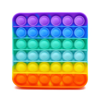Игрушка- антистресс Pop-it, квадрат, силикон, радуга