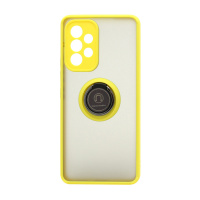Чехол Shockproof Ring для Samsung Galaxy А53 (001) желто-черный