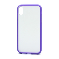 Чехол Shockproof Lite силикон-пластик для Apple iPhone XR фиолетово-желтый