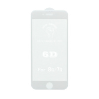 Защитное стекло 6D Premium для Apple iPhone 7/8/SE 2020 белое тех. пак