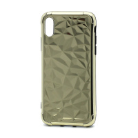 Чехол силиконовый PRISMA (галограмма одноцветная) для Apple iPhone X/XS золотистый