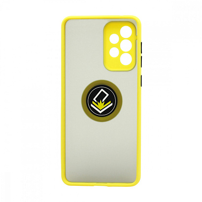 Чехол Shockproof Ring для Samsung Galaxy А73 (001) желто-черный