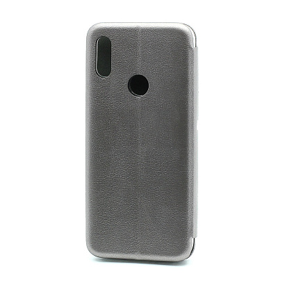 Чехол-книжка BF модельный (силикон/кожа) для Xiaomi Redmi Note 7 серебристый