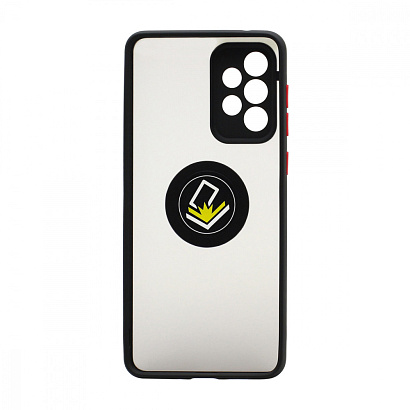 Чехол Shockproof Ring для Samsung Galaxy А73 (003) черно-красный