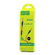 Кабель AUX (3,5 mm jack) HOCO UPA 12 (микрофон+кнопка 100см) черный
