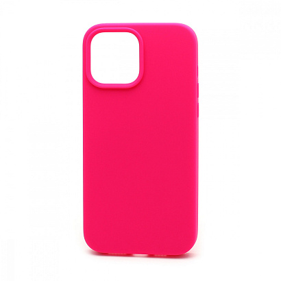 Чехол Silicone Case без лого для Apple iPhone 13 Pro Max/6.7 (полная защита) (047) ярко розовый