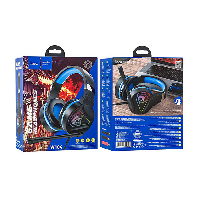 Наушники полноразмерные HOCO W104 (3.5 mm jack) синие