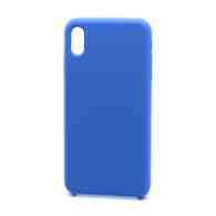 Чехол Silicone Case без лого для Apple iPhone XS Max (003) синий