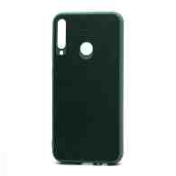 Чехол силиконовый с кожаной вставкой Leather Cover для Huawei Honor 9C/P40 Lite E зеленый
