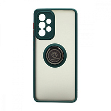 Чехол Shockproof Ring для Samsung Galaxy А33 (005) зелено-оранжевый