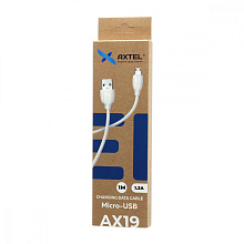 Кабель USB - Micro USB Axtel AX19 (100см) белый