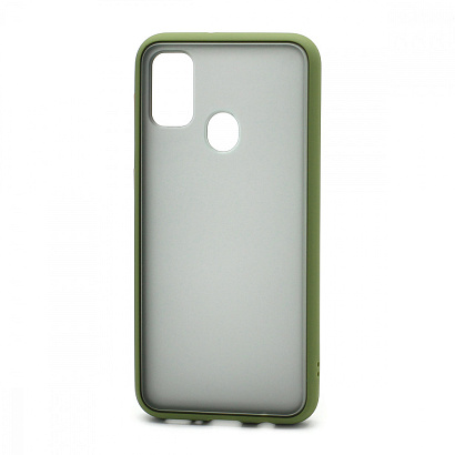 Чехол Shockproof силикон-пластик для Samsung Galaxy M21/M30S хаки-оранжевый