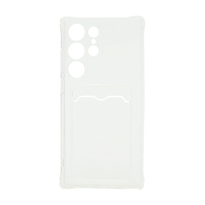 Чехол с кармашком для Samsung Galaxy S23 Ultra прозрачный (001)