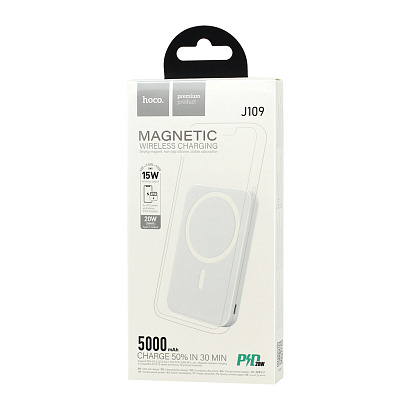 Внешний аккумулятор HOCO J109 Easy (MagSafe) 5000 mAh белый