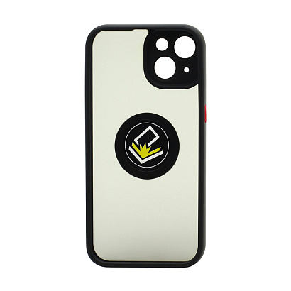 Чехол Shockproof Ring для Apple iPhone 14/6.1 (003) черно-красный