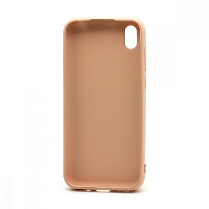 Чехол силиконовый с кожаной вставкой Leather Cover для Huawei Honor 8S/Y5 2019 розовый