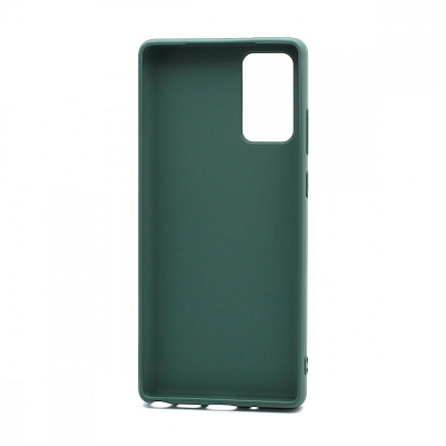 Чехол силиконовый с кожаной вставкой Leather Cover для Samsung Galaxy Note 20 зеленый