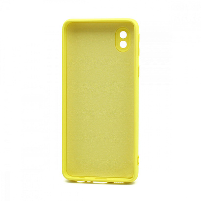 Чехол Silicone Case NEW ERA (накладка/силикон) для Samsung Galaxy A01 Core желтый