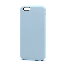 Чехол Silicone Case без лого для Apple iPhone 6/6S (полная защита) (044)  светло голубой