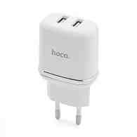 СЗУ с выходом USB Hoco N4 (2.4A/2USB/кабель Lightning) белое