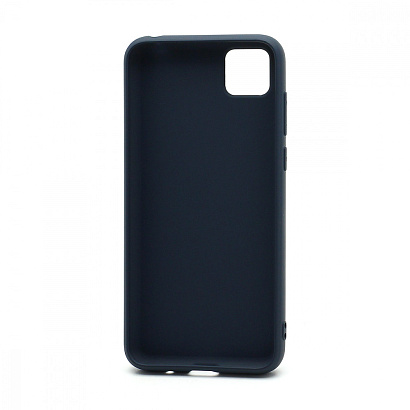 Чехол силиконовый с кожаной вставкой Leather Cover для Huawei Honor 9S/Y5p синий