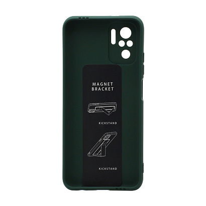 Чехол Magnetic Stend 2 для Xiaomi Redmi Note 10/Redmi Note 10S (007) темно зеленый