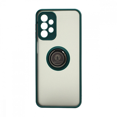 Чехол Shockproof Ring для Samsung Galaxy А23 (005) зелено-оранжевый