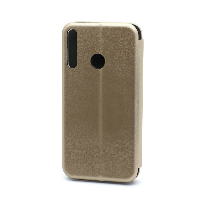 Чехол-книжка BF модельный (силикон/кожа) для Huawei Honor 9C/ P40 Lite E золотистый