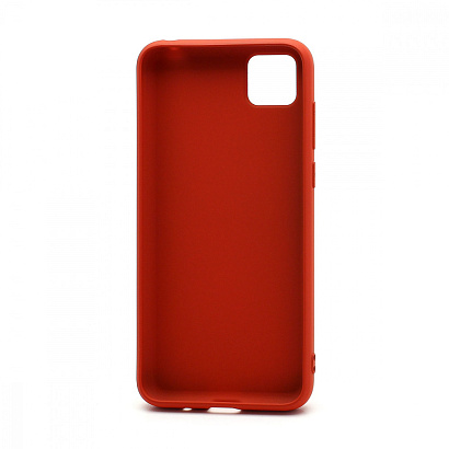Чехол силиконовый с кожаной вставкой Leather Cover для Huawei Honor 9S/Y5p красный