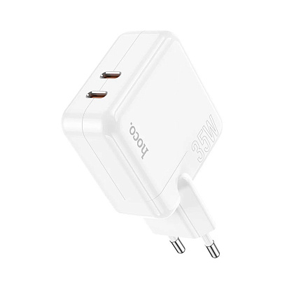 СЗУ с выходом USB Hoco C110A (2Type-C) PD35W белое