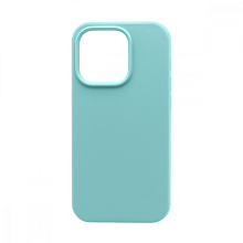 Чехол Silicone Case без лого для Apple iPhone 14 Pro/6.1 (полная защита) (044) голубой