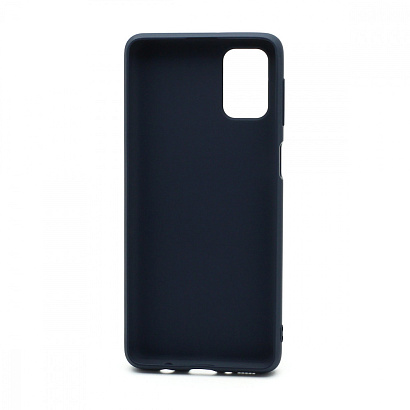 Чехол силиконовый с кожаной вставкой Leather Cover для Samsung Galaxy M31S синий