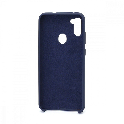 Чехол Silicone Cover Color для Samsung Galaxy A11/M11 (008) темно синий