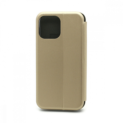 Чехол-книжка BF модельный (силикон/кожа) для Apple iPhone 13 Pro Max/6.7 золотистый