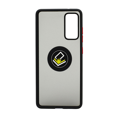 Чехол Shockproof Ring для Samsung Galaxy S20 FE (003) черно-красный