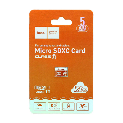 Карта памяти MicroSDXC Hoco 128GB Class 10 UHS-III без адаптера