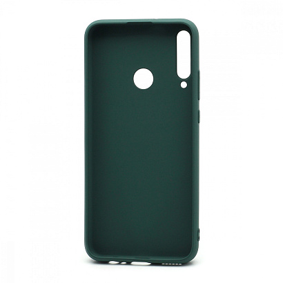 Чехол силиконовый с кожаной вставкой Leather Cover для Huawei Honor 9C/P40 Lite E зеленый