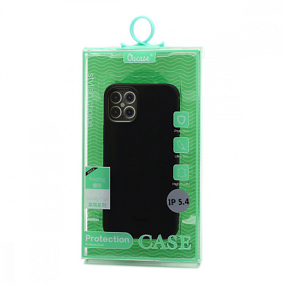 Чехол OU Lovely Fruit для Apple iPhone 12 Mini/5.4 силикон в блистере матовый чёрный