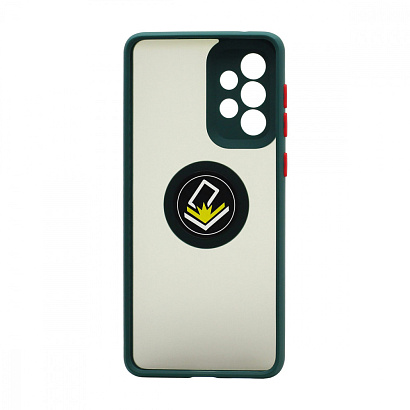 Чехол Shockproof Ring для Samsung Galaxy А33 (005) зелено-оранжевый
