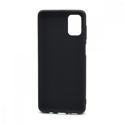 Чехол силиконовый с кожаной вставкой Leather Cover для Samsung Galaxy M51 черный