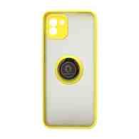 Чехол Shockproof Ring для Samsung Galaxy A03 (001) желто-черный