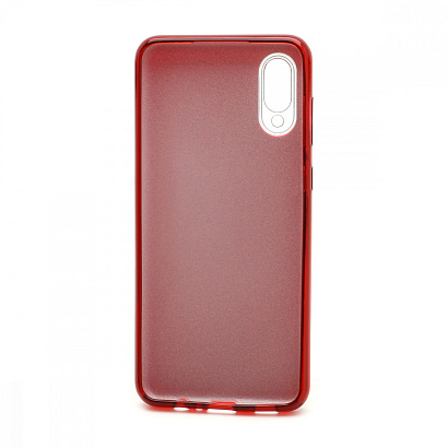 Чехол Fashion с блестками силикон-пластик для Samsung Galaxy A02/M02 красный